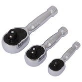 APT Taiwan Stubby Ratchet 1/2 3/8 1/4 Drive 72 Tooth Cr-V  Wrench Spanner Tools